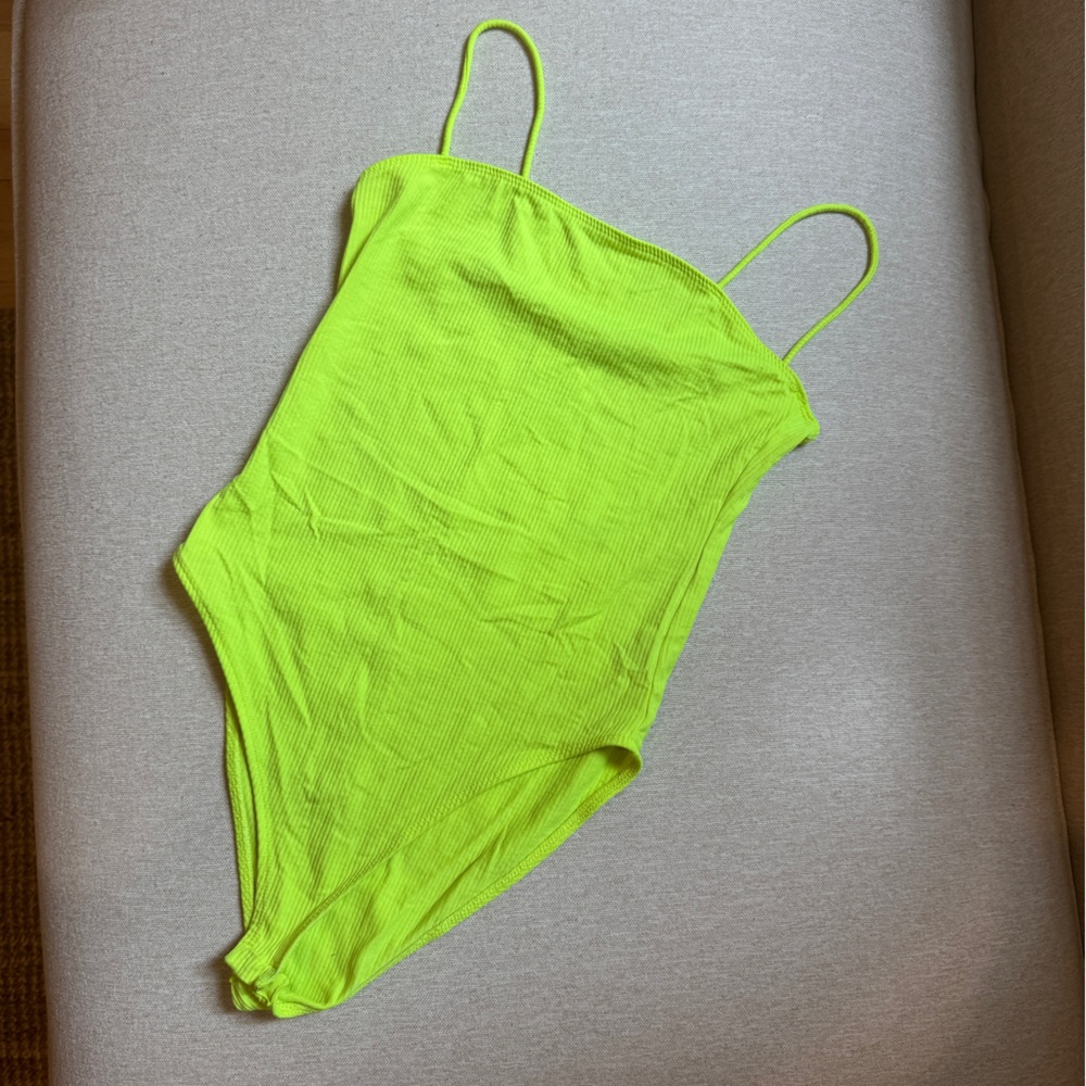 Zara Neon Spaghetti Strap BodySuit